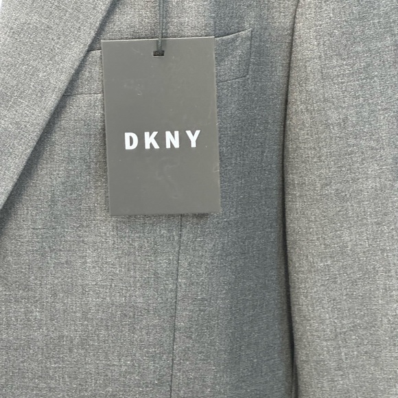 DKNY Single Breasted Double Button Blazer Suit Jacket - Charcoal - size 46R - Picture 7 of 8